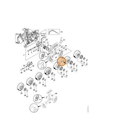 STIHL part 9512-933-2382 — IPL diagram snippet (6x zoom, amber highlight)