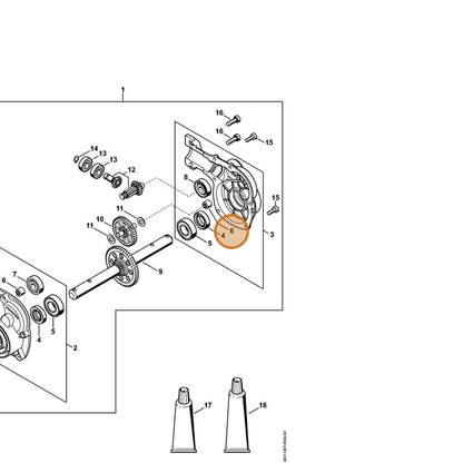 STIHL part 9513-003-1918 — IPL diagram snippet (6x zoom, amber highlight)