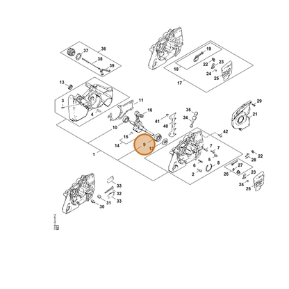 STIHL part 9523-003-4260 — IPL diagram snippet (6x zoom, amber highlight)