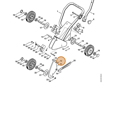 STIHL part 9533-003-9076 — IPL diagram snippet (6x zoom, amber highlight)