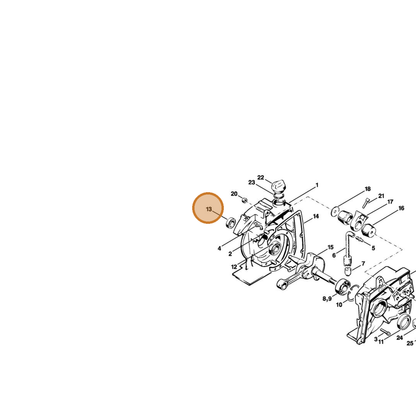 STIHL part 9640-003-1570 — IPL diagram snippet (6x zoom, amber highlight)
