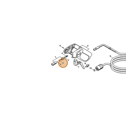 STIHL part 9645-945-7480 — IPL diagram snippet (6x zoom, amber highlight)