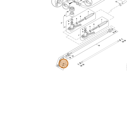 STIHL part 9645-945-7530 — IPL diagram snippet (6x zoom, amber highlight)