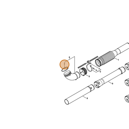 STIHL part 9645-945-8645 — IPL diagram snippet (6x zoom, amber highlight)