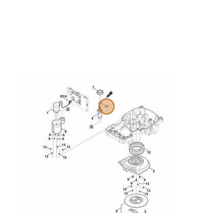 STIHL part 9645-946-1911 — IPL diagram snippet (6x zoom, amber highlight)