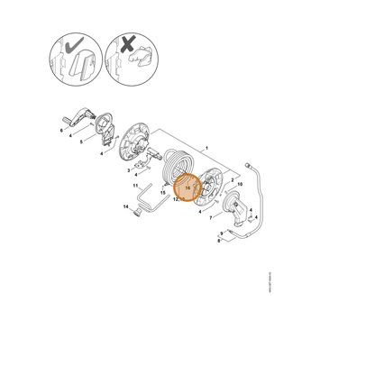 STIHL part 9645-948-7402 — IPL diagram snippet (6x zoom, amber highlight)