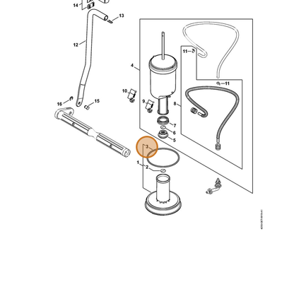 STIHL part 9645-951-8960 — IPL diagram snippet (6x zoom, amber highlight)