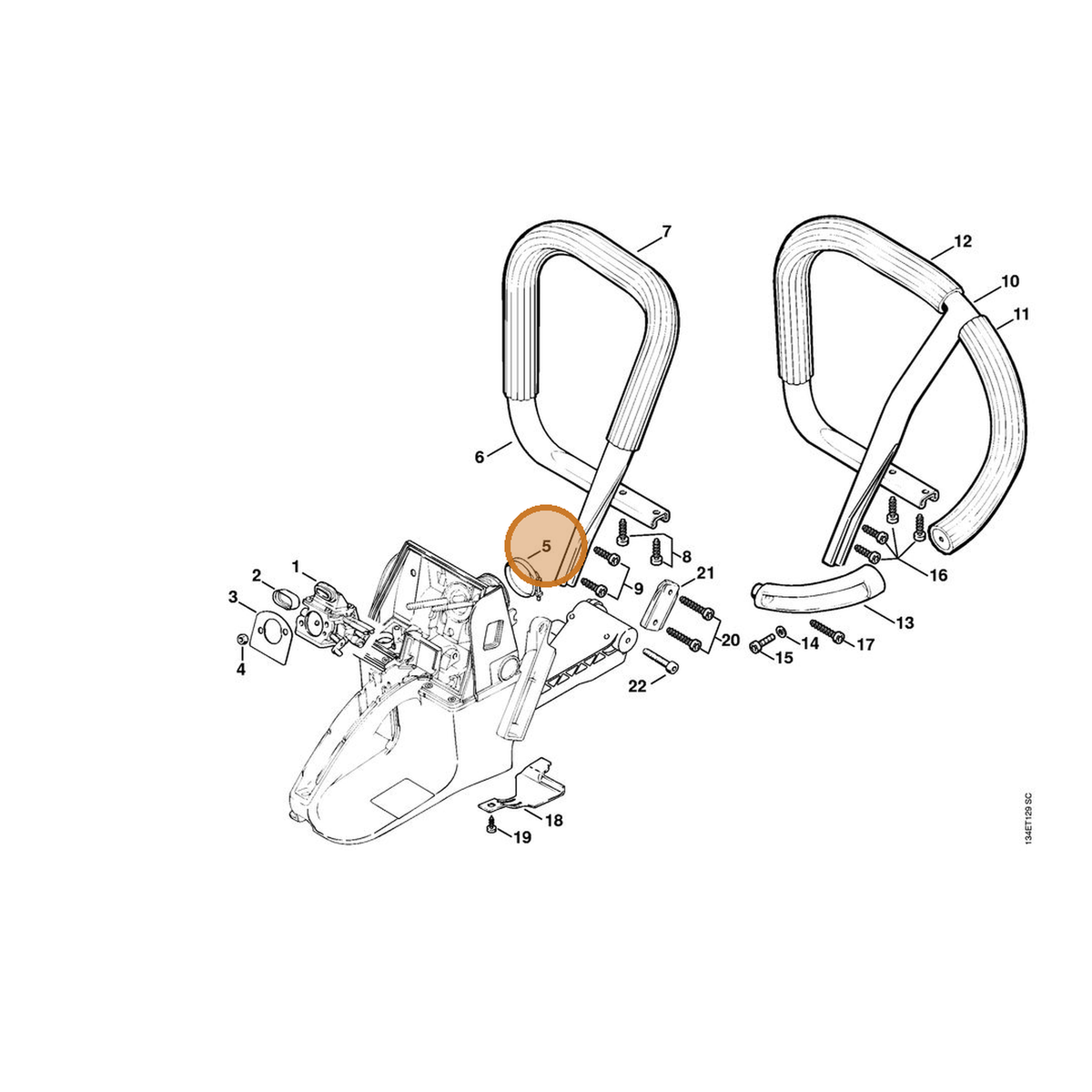 STIHL part 9771-021-2620 — IPL diagram snippet (6x zoom, amber highlight)