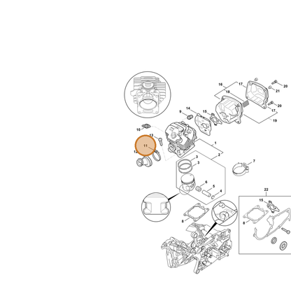 STIHL part 9771-021-2674 — IPL diagram snippet (6x zoom, amber highlight)