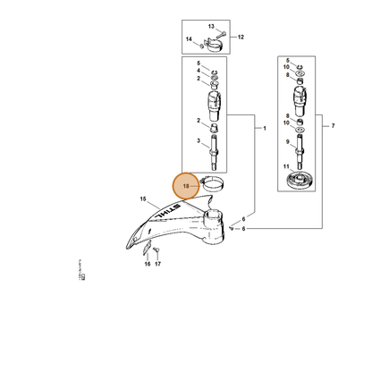 STIHL part 9771-021-2760 — IPL diagram snippet (6x zoom, amber highlight)