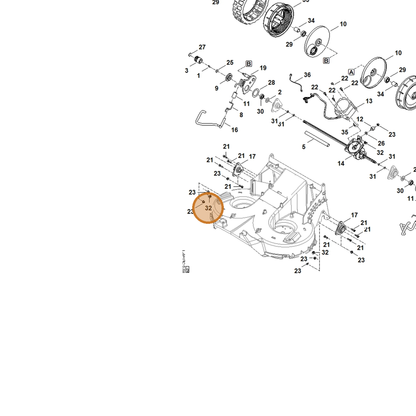 STIHL part 9991-003-1045 — IPL diagram snippet (6x zoom, amber highlight)