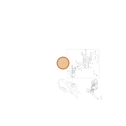 STIHL part BA01-490-0400 — IPL diagram snippet (6x zoom, amber highlight)