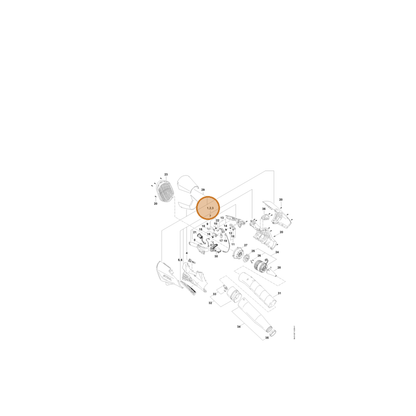 STIHL part BA01-600-0801 — IPL diagram snippet (6x zoom, amber highlight)