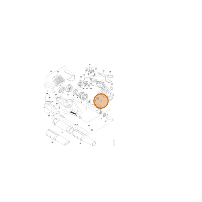STIHL part BA02-430-1101 — IPL diagram snippet (6x zoom, amber highlight)