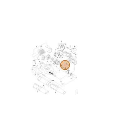 STIHL part BA02-430-1400 — IPL diagram snippet (6x zoom, amber highlight)