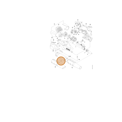 STIHL part BA02-701-5400 — IPL diagram snippet (6x zoom, amber highlight)