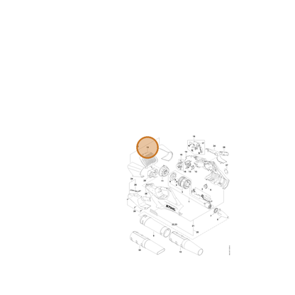 STIHL part BA02-706-8000 — IPL diagram snippet (6x zoom, amber highlight)