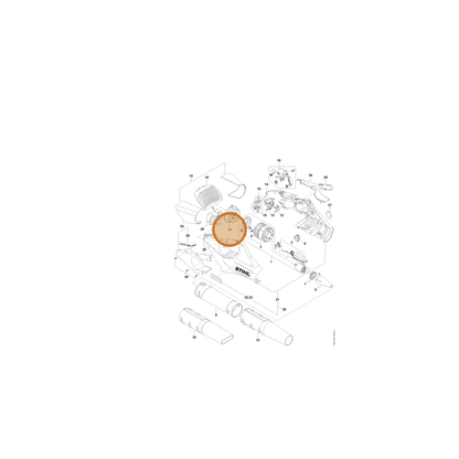 STIHL part BA02-761-1100 — IPL diagram snippet (6x zoom, amber highlight)
