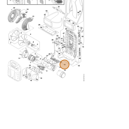 STIHL part BA03-400-0601 — IPL diagram snippet (6x zoom, amber highlight)