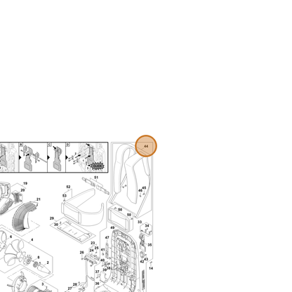 STIHL part BA03-710-9000 — IPL diagram snippet (6x zoom, amber highlight)