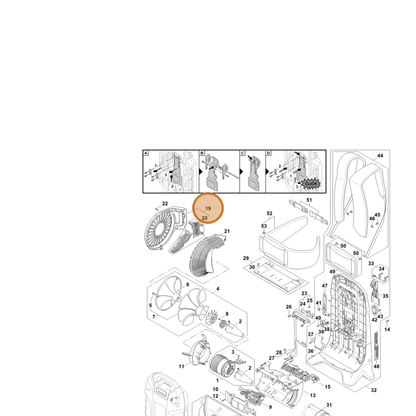 STIHL part BA03-720-7600 — IPL diagram snippet (6x zoom, amber highlight)