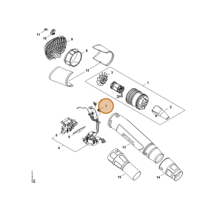 STIHL part BA06-430-0500 — IPL diagram snippet (6x zoom, amber highlight)