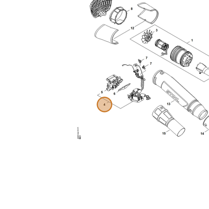 STIHL part BA06-430-1401 — IPL diagram snippet (6x zoom, amber highlight)