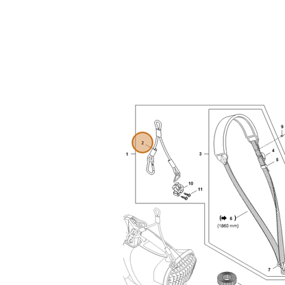 STIHL part BA06-710-9001 — IPL diagram snippet (6x zoom, amber highlight)