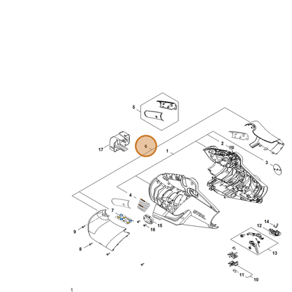 STIHL part BA06-790-5101 — IPL diagram snippet (6x zoom, amber highlight)