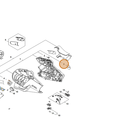 STIHL part BA06-967-1500 — IPL diagram snippet (6x zoom, amber highlight)