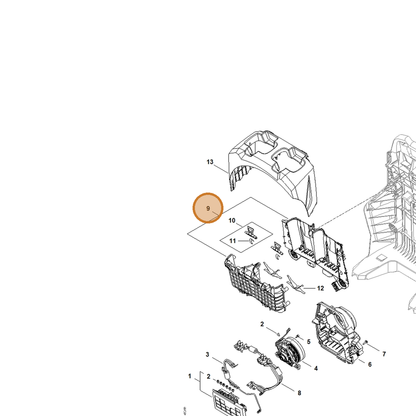 STIHL part BA07-400-9400 — IPL diagram snippet (6x zoom, amber highlight)
