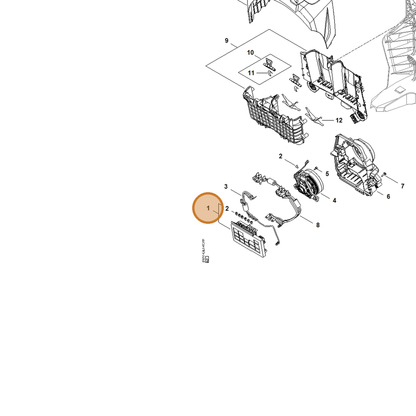 STIHL part BA07-430-1406 — IPL diagram snippet (6x zoom, amber highlight)