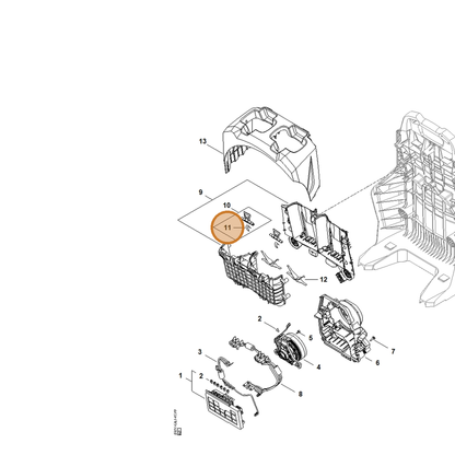 STIHL part BA07-435-8900 — IPL diagram snippet (6x zoom, amber highlight)