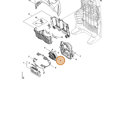 STIHL part BA07-600-0200 — IPL diagram snippet (6x zoom, amber highlight)