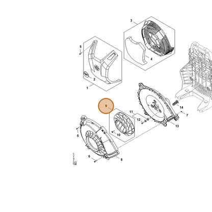 STIHL part BA07-700-3401 — IPL diagram snippet (6x zoom, amber highlight)