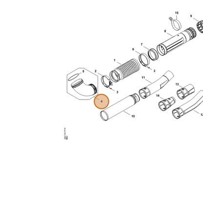 STIHL part BA07-700-6900 — IPL diagram snippet (6x zoom, amber highlight)