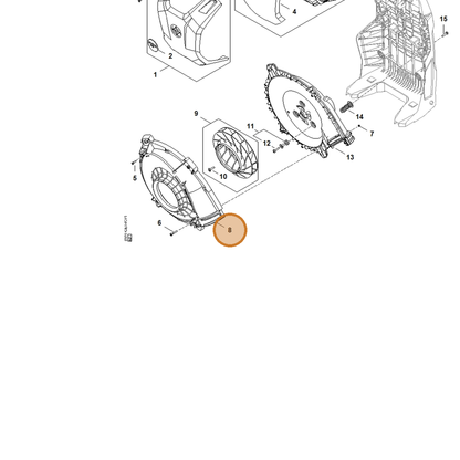 STIHL part BA07-701-0700 — IPL diagram snippet (6x zoom, amber highlight)