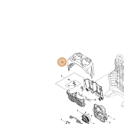 STIHL part BA07-706-0700 — IPL diagram snippet (6x zoom, amber highlight)