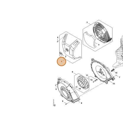 STIHL part BA07-720-7601 — IPL diagram snippet (6x zoom, amber highlight)