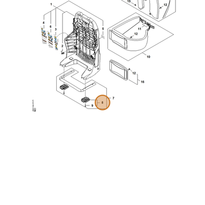 STIHL part BA07-730-8800 — IPL diagram snippet (6x zoom, amber highlight)