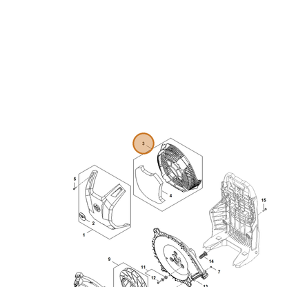 STIHL part BA07-760-8100 — IPL diagram snippet (6x zoom, amber highlight)