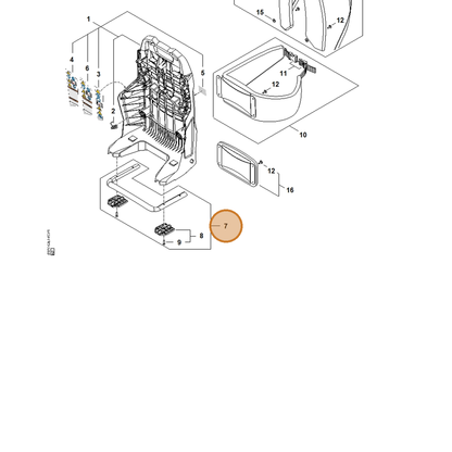 STIHL part BA07-790-6801 — IPL diagram snippet (6x zoom, amber highlight)