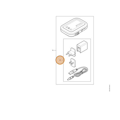 STIHL part CE02-400-8500 — IPL diagram snippet (6x zoom, amber highlight)