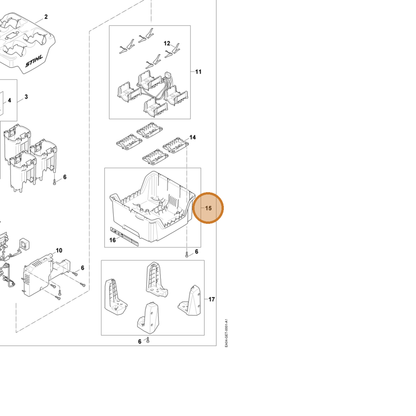 STIHL part EA04-430-9902 — IPL diagram snippet (6x zoom, amber highlight)