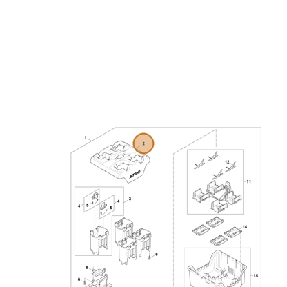 STIHL part EA04-432-5101 — IPL diagram snippet (6x zoom, amber highlight)