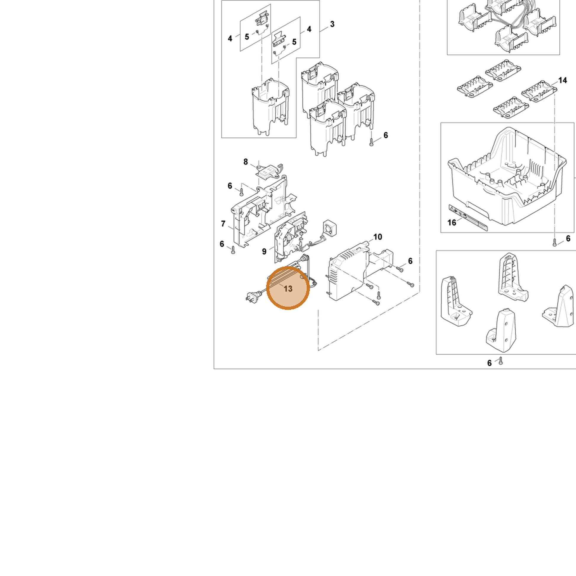 STIHL part EA04-440-2004 — IPL diagram snippet (6x zoom, amber highlight)