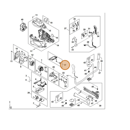 STIHL part FA01-080-1900 — IPL diagram snippet (6x zoom, amber highlight)