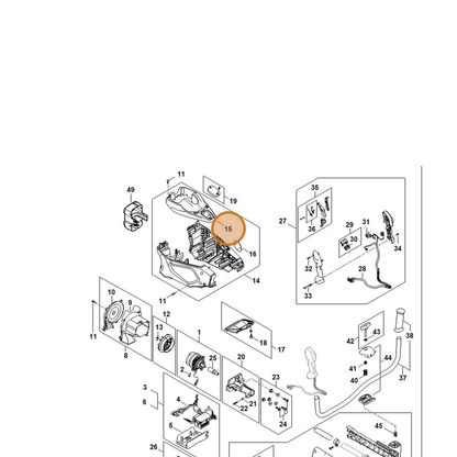 STIHL part FA01-084-0900 — IPL diagram snippet (6x zoom, amber highlight)