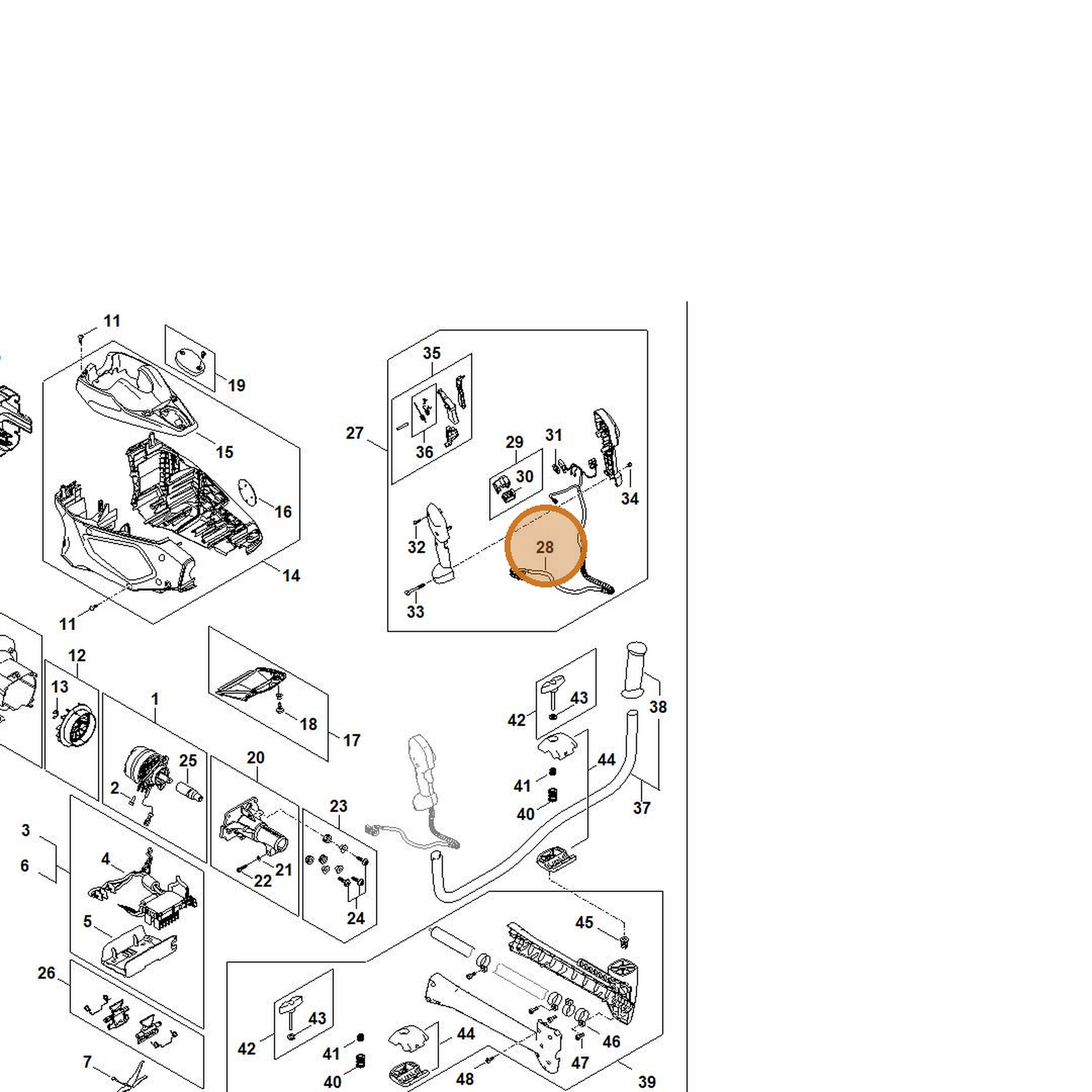 STIHL part FA01-440-3003 — IPL diagram snippet (6x zoom, amber highlight)