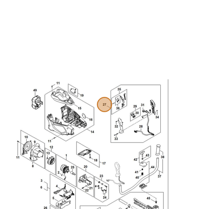 STIHL part FA01-790-1300 — IPL diagram snippet (6x zoom, amber highlight)